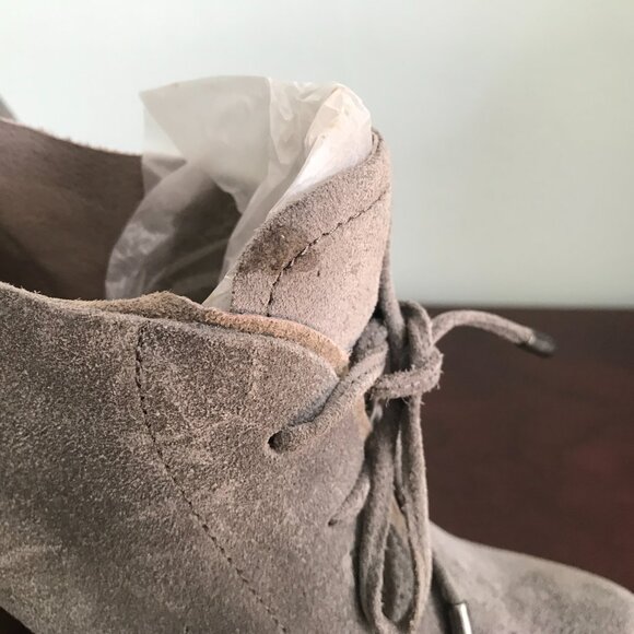 Hive & Honey | Gray Suede Lace-Up Ankle Booties - Picture 6 of 12